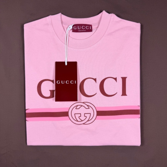 MEN'S GUCCI PINK COTTON JERSEY T-SHIRT SIZE SMALL RELAXED FIT EXCELLENT - Picture 5 of 5